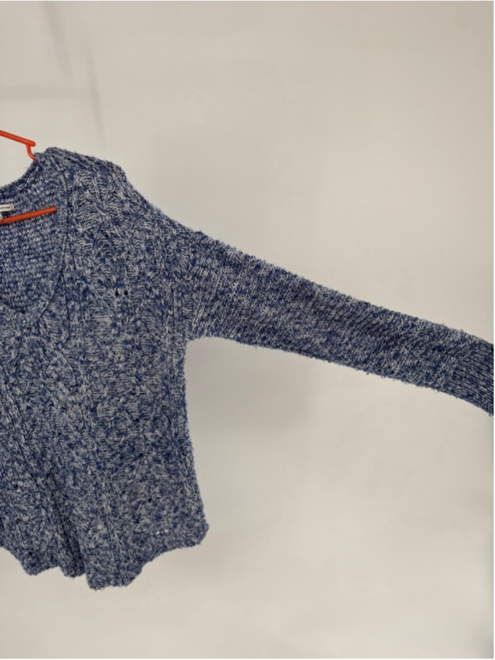 American Eagle Outfitters Women's Large V-Neck Sweater Blue White - Picture 2 of 8
